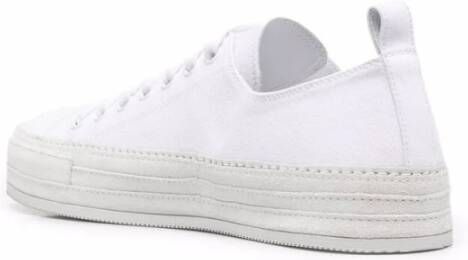 Ann Demeulemeester Witte lage sneakers met paneeldetail White Heren