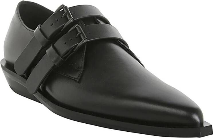 Ann Demeulemeester Zwarte Bowie Double Monk Strap Schoenen Black Dames