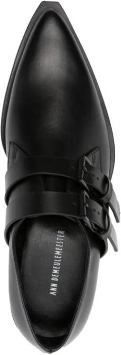 Ann Demeulemeester Zwarte Bowie Double Monk Strap Schoenen Black Dames