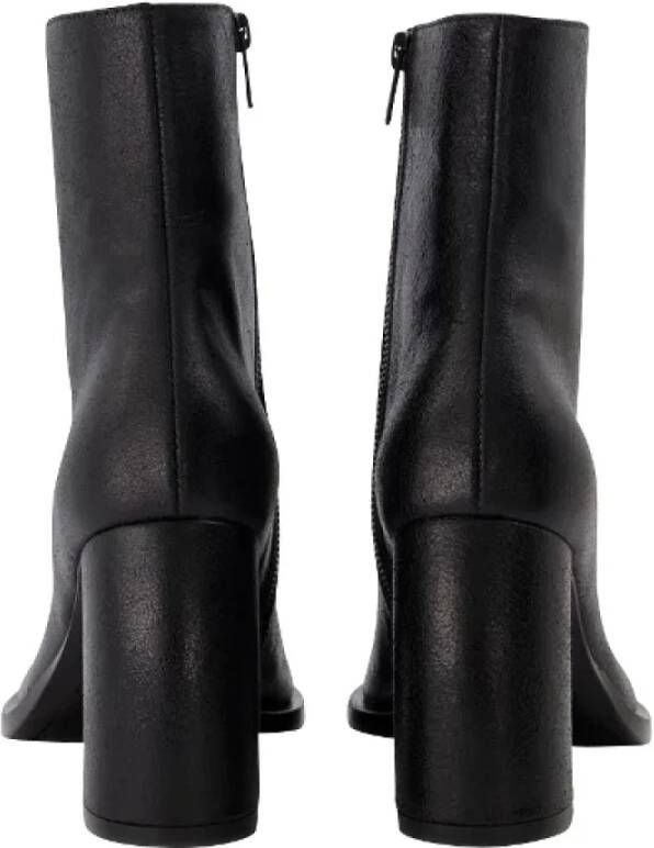 Ann Demeulemeester Zwarte leren laarzen
