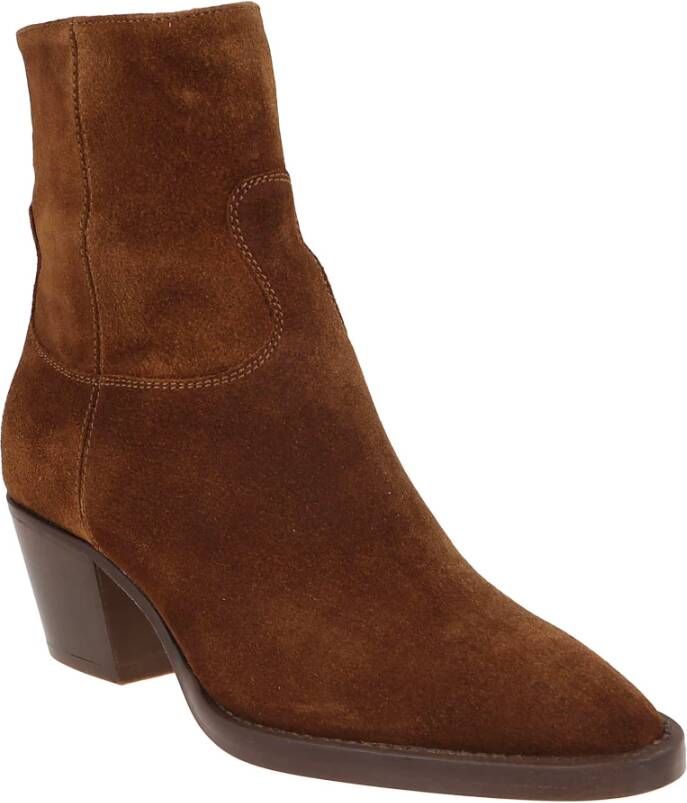 Anna F. Ankle Boots Brown Dames
