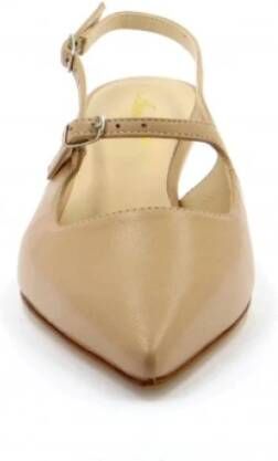 Anna F. Beige Leren Slingback Schoenen