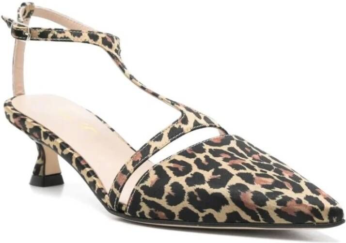 Anna F. Gevlekte Stof Elegante Moderne Schoenen