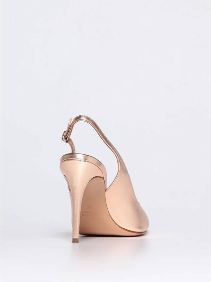 Anna F. Gouden PeepToe Slingback Hakken