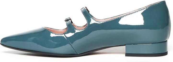 Anna F. Petrol Leren Lage Schoenen