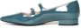 Anna F. Petrol Leren Lage Schoenen - Thumbnail 2