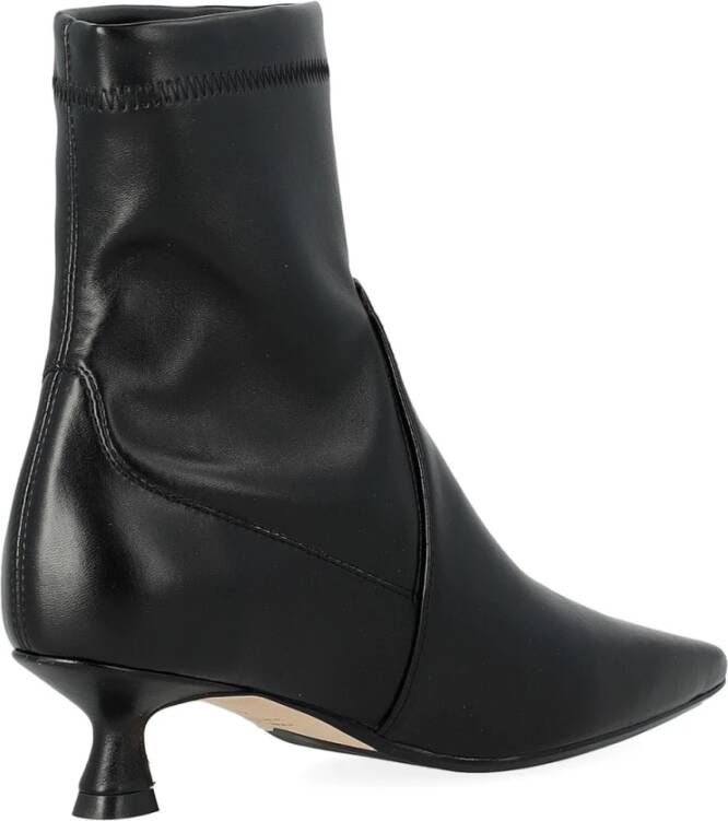 Anna F. Stretch Nappa Zwarte Leren Schoenen