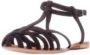 Anna F. Zwarte leren gespsluiting sandalen - Thumbnail 2