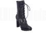 Anna F. Zwarte Leren Laars Black Dames - Thumbnail 2
