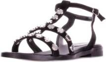 Anna F. Zwarte studs sandalen