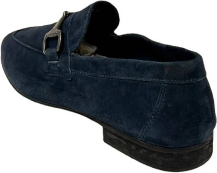 Antica Cuoieria Blauwe platte schoenen Blue Heren