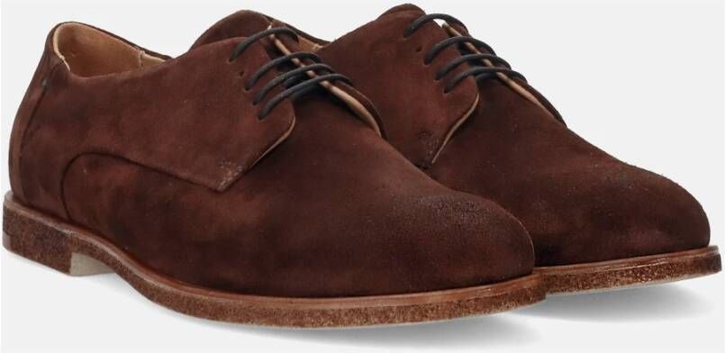 Antica Cuoieria Bruine Suède Derby Schoenen Brown Heren