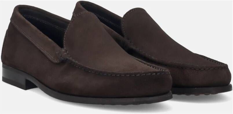 Antica Cuoieria Bruine Suède Mocassin Schoenen Brown Heren