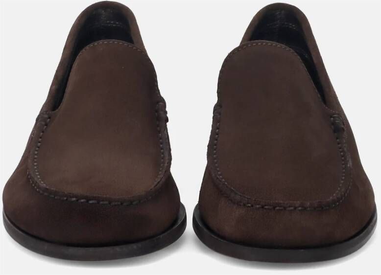 Antica Cuoieria Bruine Suède Mocassin Schoenen Brown Heren