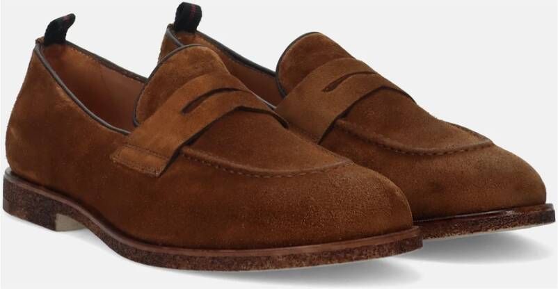 Antica Cuoieria Bruine Suède Mocassin Schoenen Brown Heren