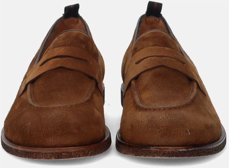 Antica Cuoieria Bruine Suède Mocassin Schoenen Brown Heren