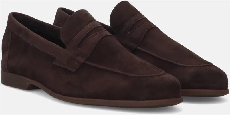 Antica Cuoieria Bruine Suède Mocassin Schoenen Brown Heren