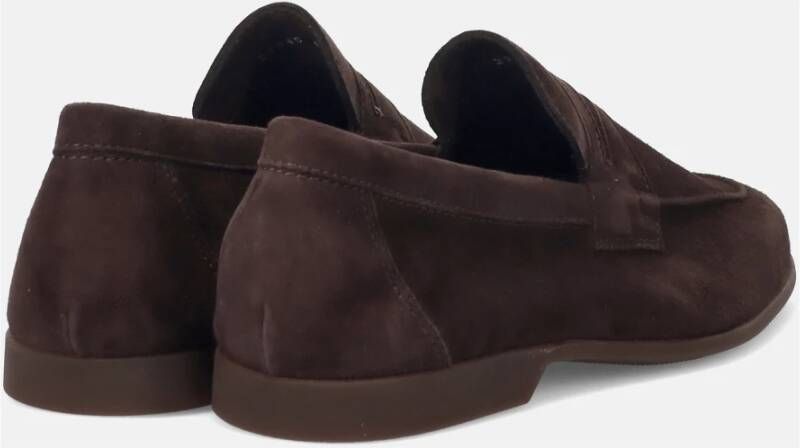 Antica Cuoieria Bruine Suède Mocassin Schoenen Brown Heren