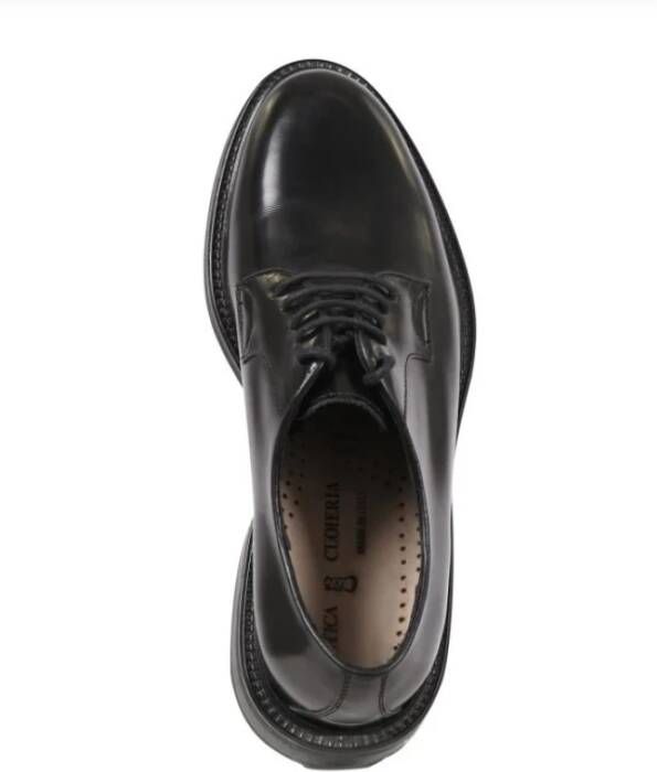 Antica Cuoieria Elegante Zwarte Platte Schoenen