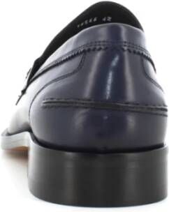 Antica Cuoieria Klassieke leren loafers voor heren Blue Heren