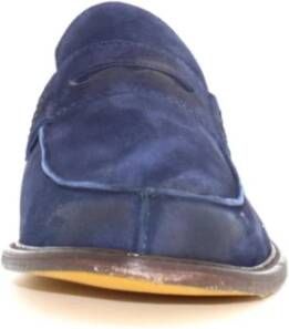 Antica Cuoieria Suède Loafers voor Mannen Blue Heren