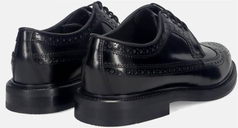 Antica Cuoieria Zwarte platte schoenen Handgemaakt in Italië Black Heren