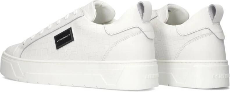Antony Morato Heren Leren Sneakers Bold White Heren