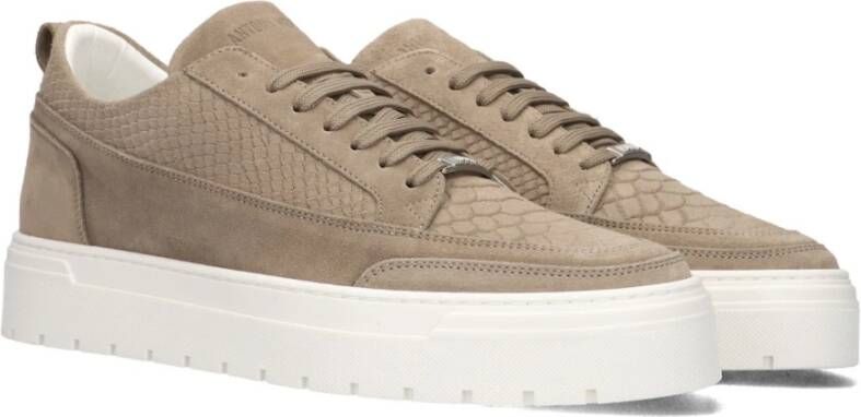 Antony Morato Lage sneakers met krokodillenprint Brown Heren
