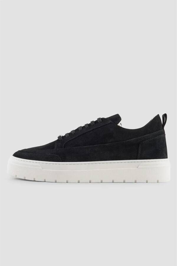 Antony Morato Suede 3D Logo Lage Sneakers Black Heren