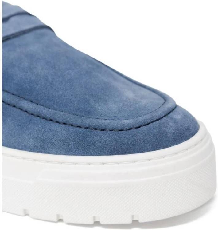Antony Morato Suède Leren Jurkschoenen met Hak Blue Heren