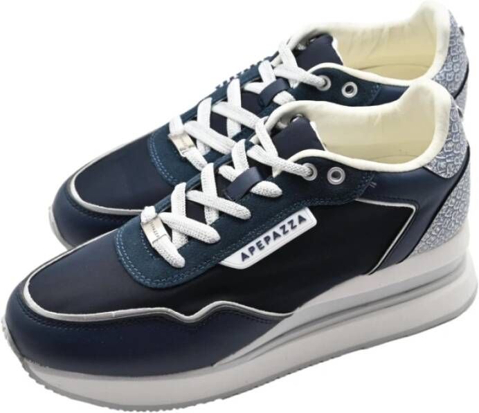 Apepazza Navy Silver Sneakers Stijlvol Comfortabel Multicolor Dames