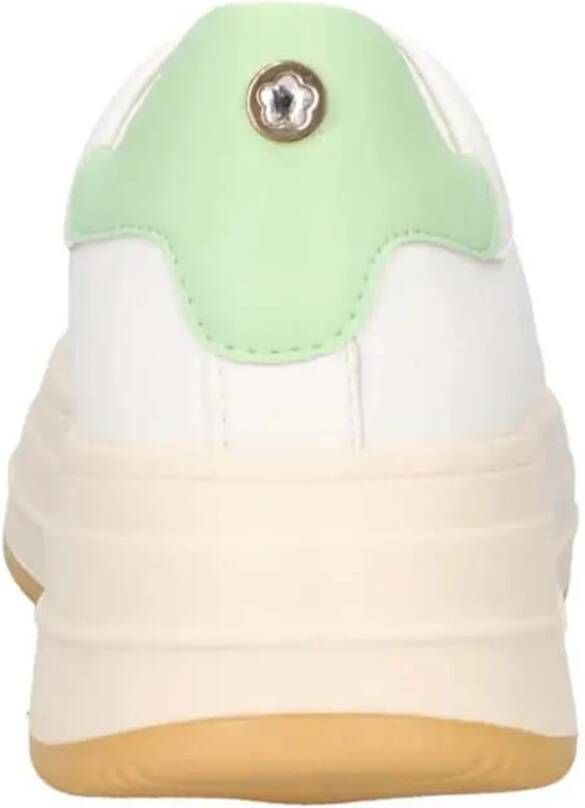 Apepazza Wit Groen Lea Stijlvolle Sneakers