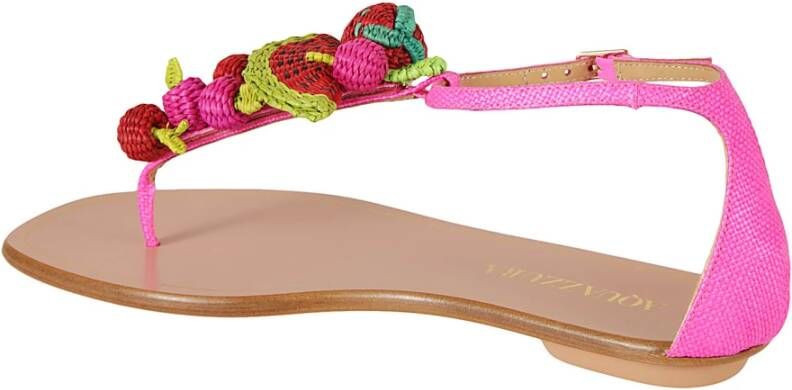 Aquazzura Aardbei Punch Platte Sandalen Multicolor Dames