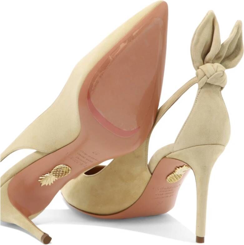Aquazzura Beige Elegante Pumps voor Vrouwen