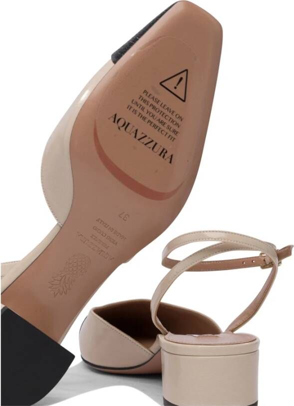 Aquazzura Beige Leren Pumps Elegant Veelzijdige Stijl