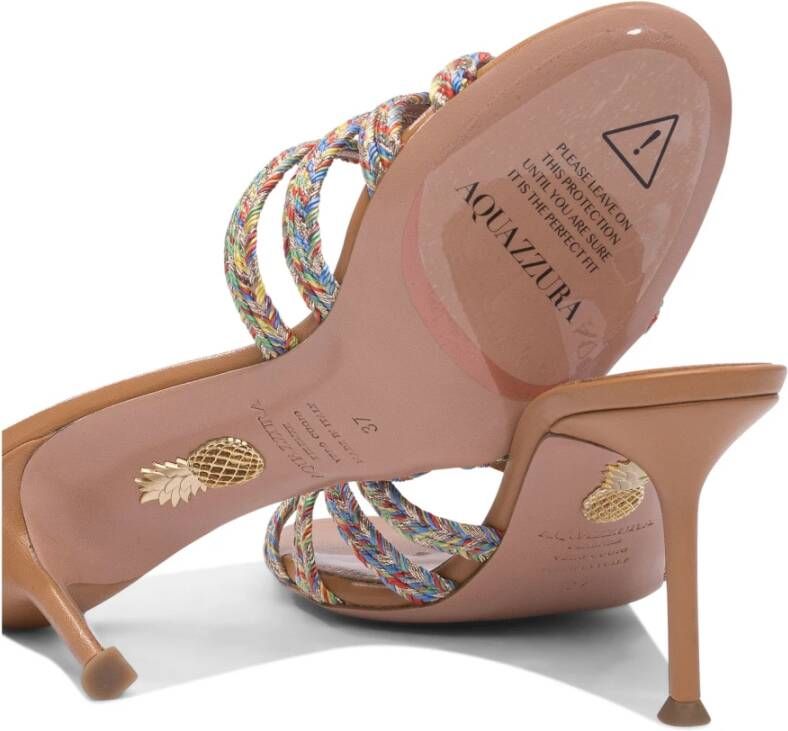 Aquazzura Beige Leren Sandalen Verhogen Stijl