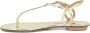 Aquazzura Bijna Blote Leren Sandalen Yellow Gray Dames - Thumbnail 7
