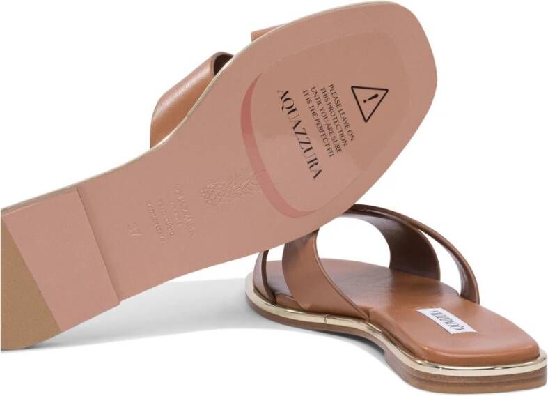 Aquazzura Bruine Leren Sandalen voor Vrouwen