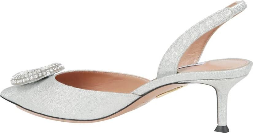 Aquazzura Crystal Hoop Sling Pumps met Elastische Band