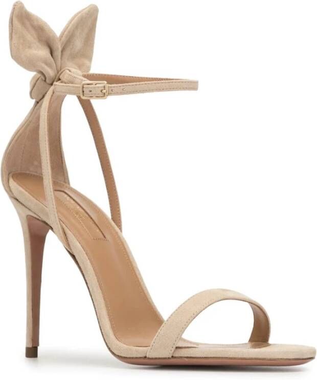 Aquazzura Elegant Beige Platte Sandalen Beige Dames