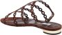 Aquazzura Elegante Espresso Suède Ketting Sandalen - Thumbnail 1