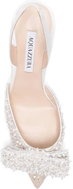 Aquazzura Elegante Slingback Pumps in Off-White