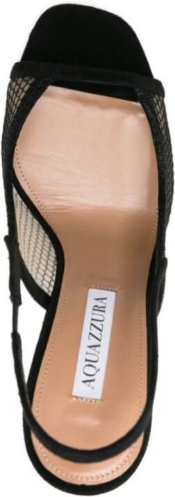 Aquazzura Elegante Zwarte Hoge Hak Sandalen Black Dames