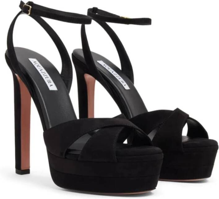 Aquazzura Elegante Zwarte Suède Hoge Hak Pumps