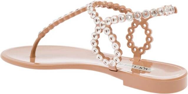 Aquazzura Flat Sandals Pink Dames