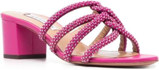 Aquazzura Flat Sandals Roze Dames