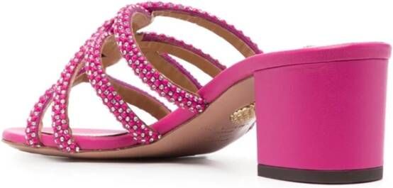 Aquazzura Flat Sandals Roze Dames