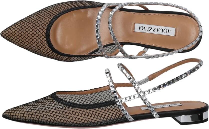 Aquazzura Flat Sandals Zwart Dames