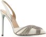 Aquazzura Gatsby Sling Embellished Satin Pumps White Dames - Thumbnail 2