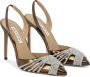 Aquazzura Slingback pumps met spiegelende kristaldetail Brown Dames - Thumbnail 2